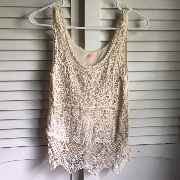 Boho Lace Tank Top | Mudd - Picture 1 of 3